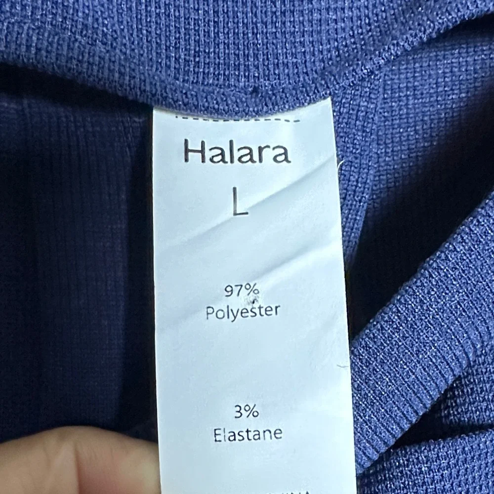 Halara Pockets Waffle Casual Jogger Overalls Women's Blue Jumpsuit Large - Picture 17 of 17